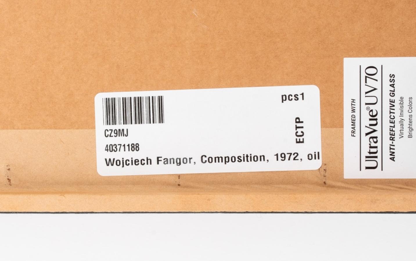 Wojciech Fangor Abstrakte Komposition Kreide (Papier)