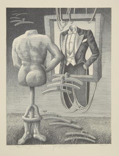 Untitled - VII, Surrealist Lithograph