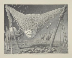 Untitled X, Surrealist Lithograph