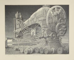 Untitled XXV, Surrealist Lithograph by Wojtek Kowalczyk