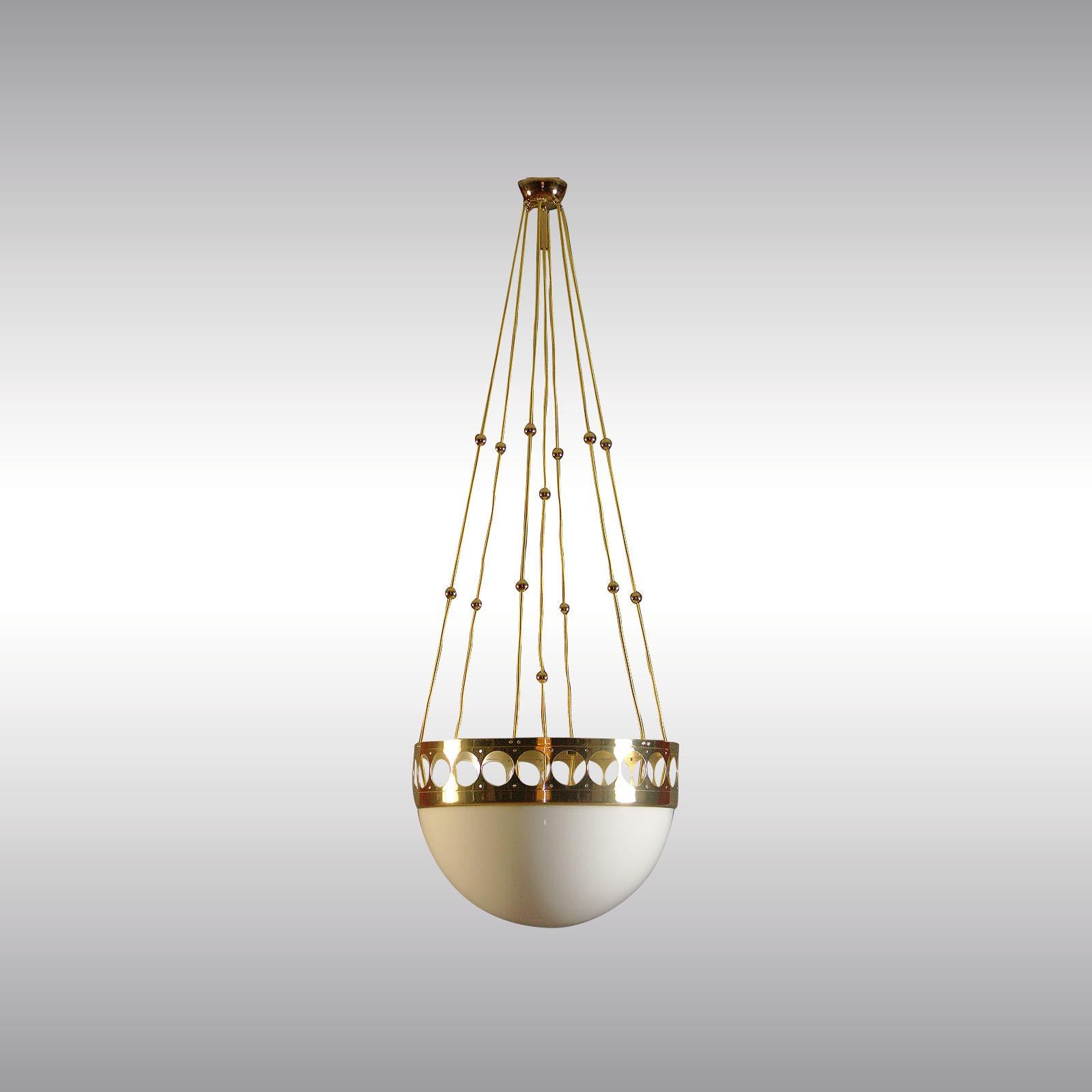 Fatto a mano Woka Lampadario a sospensione Jugendstil Secessione Viennese Riedizione in vendita