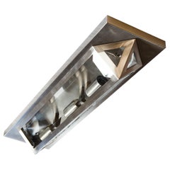 Woka Flush Mount Modern Brass Pyramid Wall or Ceiling Lamp
