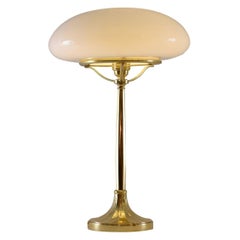Lampada da tavolo Woka Jugendstil Vienna Secessionista, Re Edition con paralume opalino