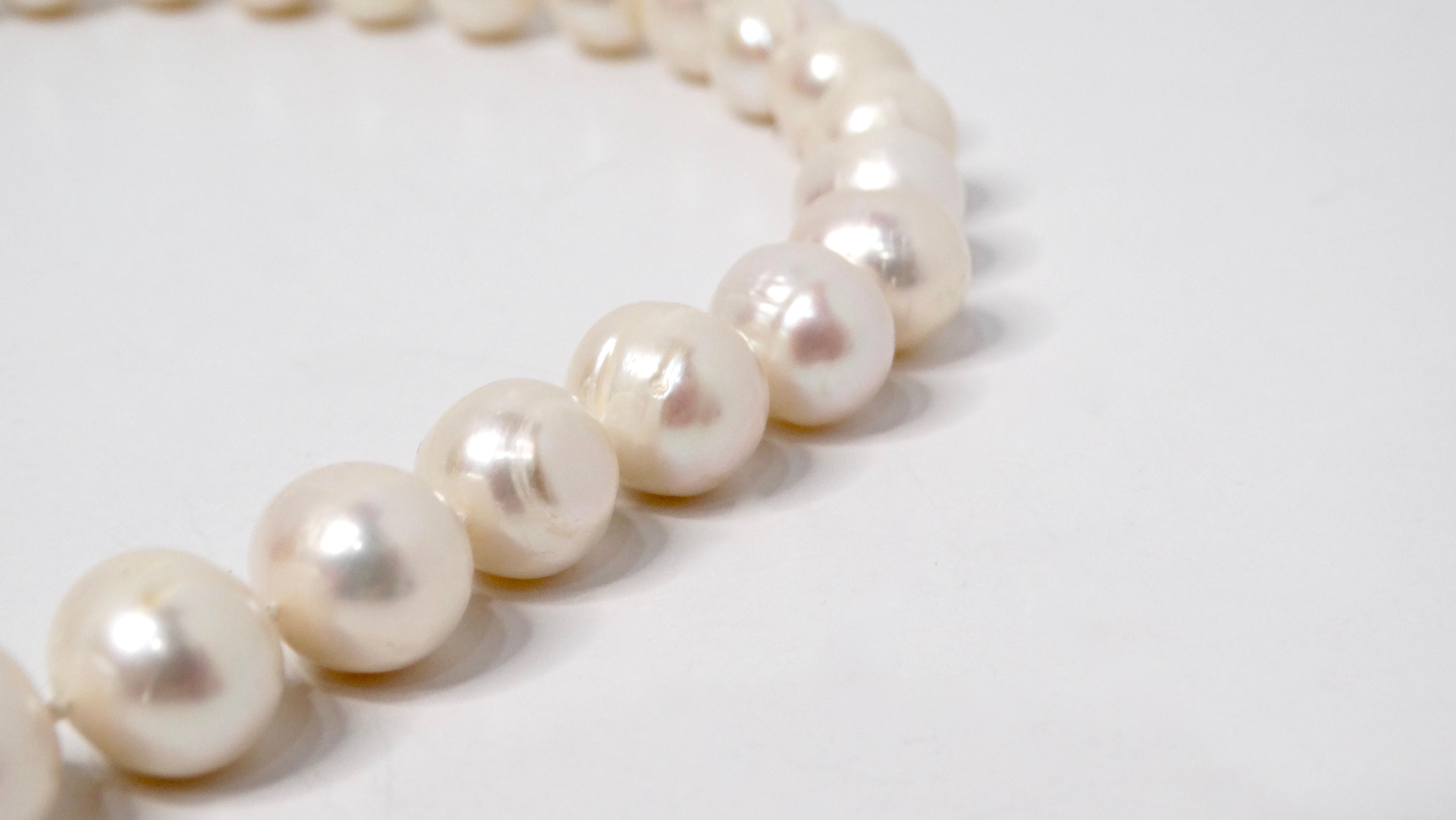 Wolf Gold-Plated Sterling Silver Pendant & Freshwater Pearl Strand Necklace In Fair Condition For Sale In Scottsdale, AZ