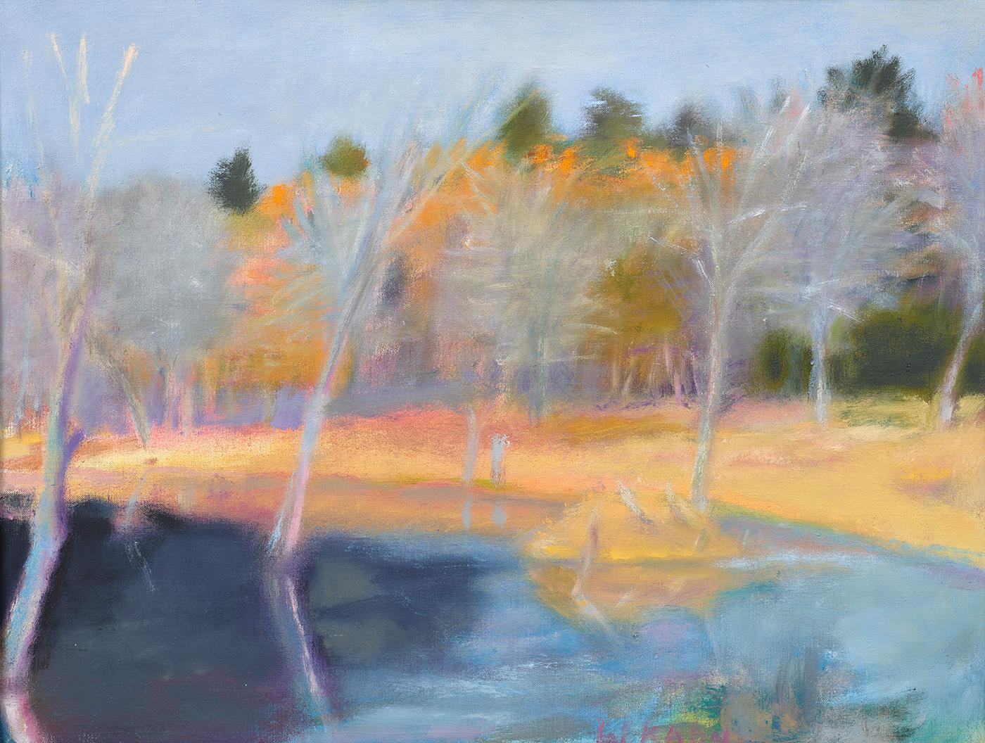 Wolf Kahn Landscape Painting - Beaver Swamp in Autumn, 1975
