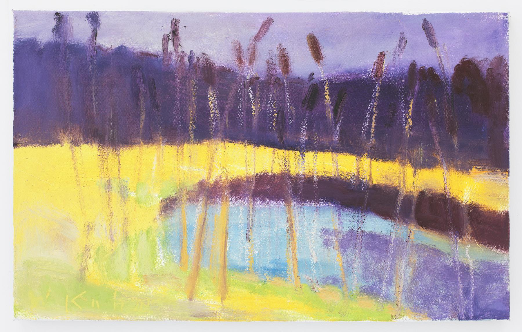 Wolf Kahn Abstract Painting - Cattails II