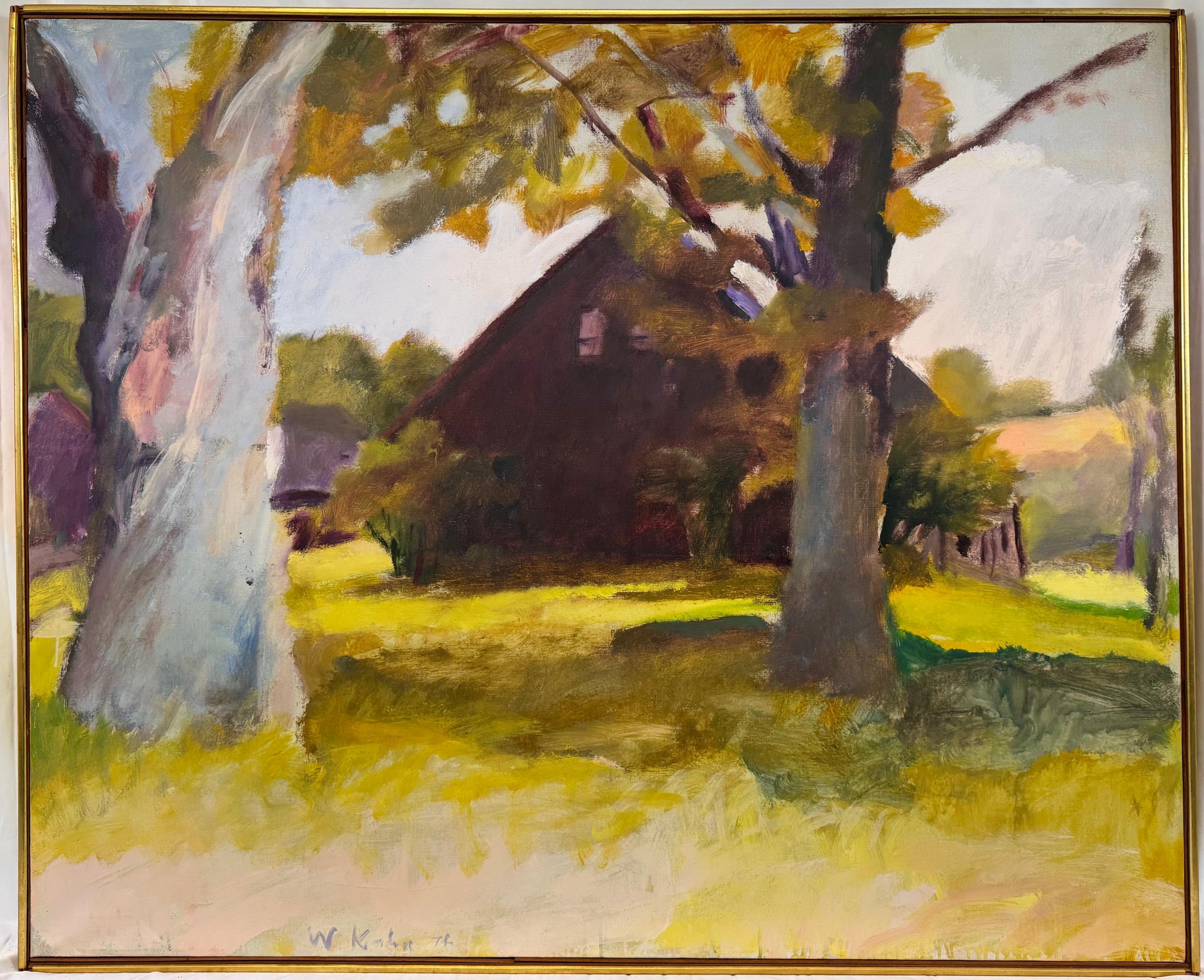 “Middleton Place II, 1974” Wolf Kahn, West Brattleboro, Vermont Barn Oil Canvas