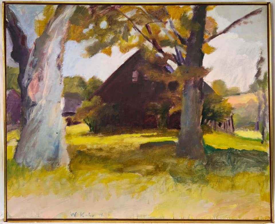 “Middleton Place II, 1974” Wolf Kahn, West Brattleboro, Vermont Barn Oil Canvas