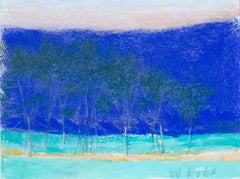 „Predominantly Blue“ Wolf Kahn, Vermont-Landschaft, Pastellfarben