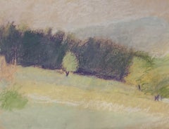 Wolf Kahn, paysage de prairie du Vermont, Pastels