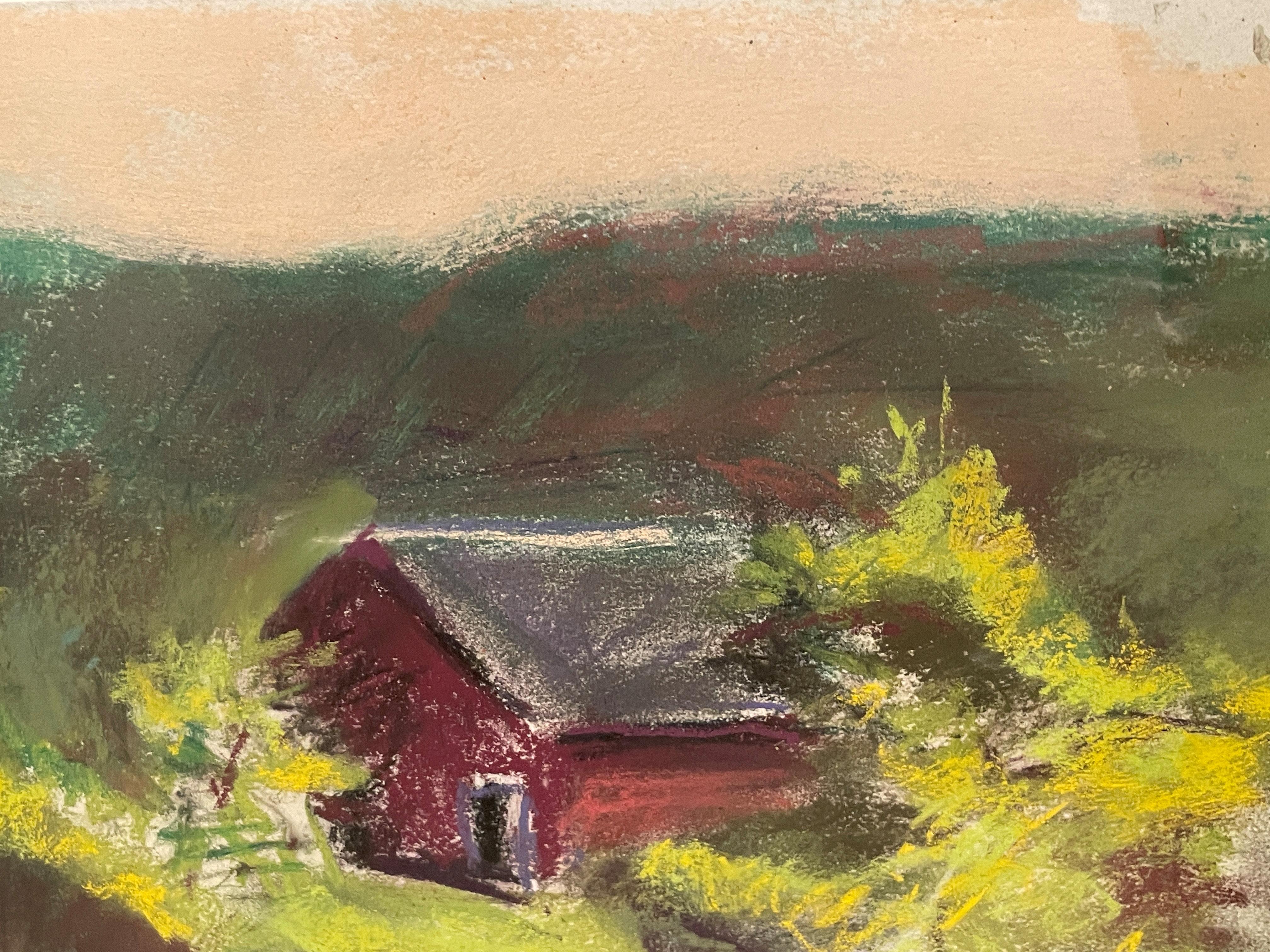« Summer Studio » Wolf Kahn, paysage du Vermont, impressionniste abstrait, pastels en vente 3