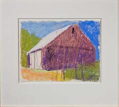 Dark Barn with White Doors