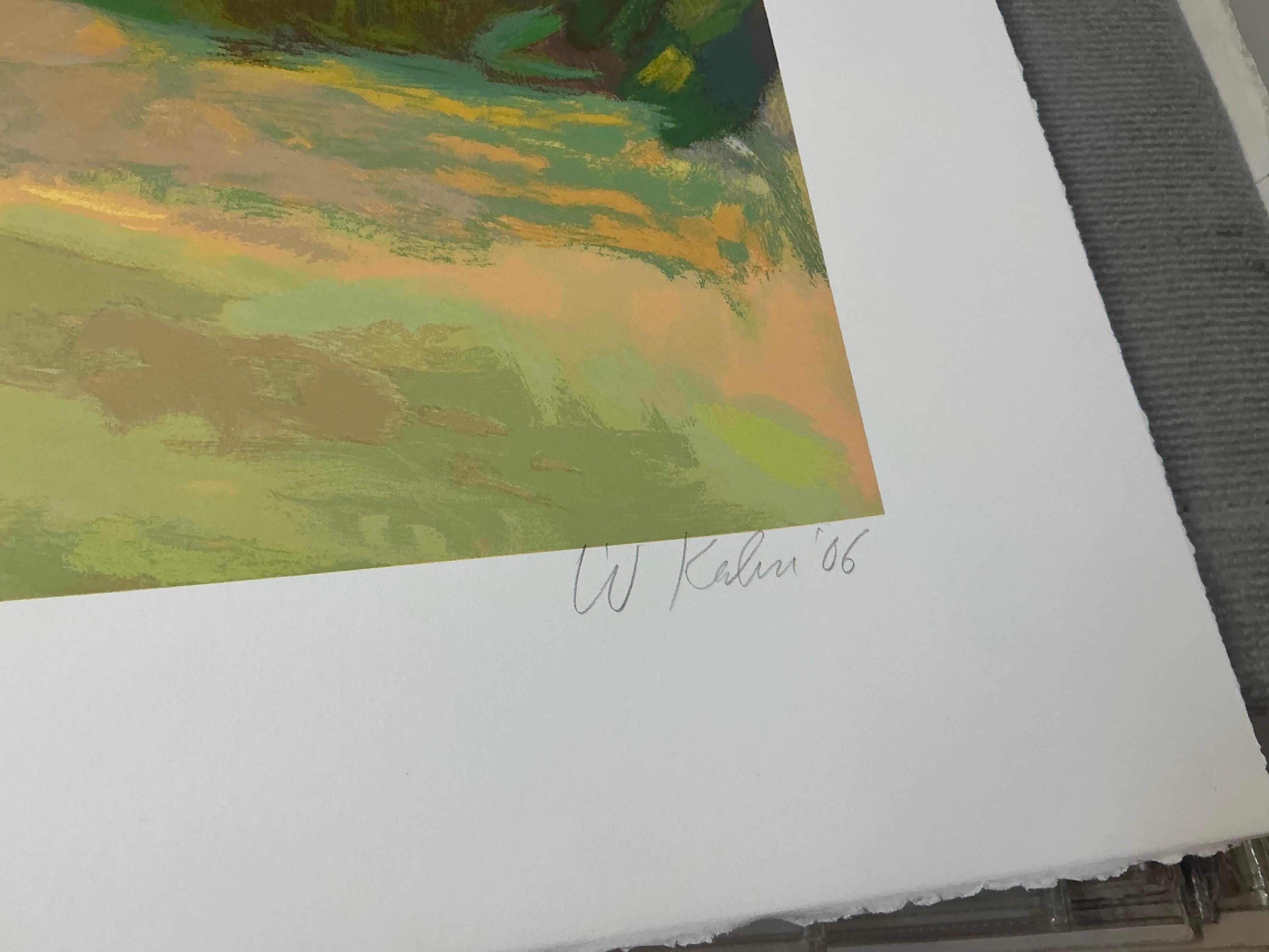 Wolf Kahn 'Down in the Valley' 2003 Sérigraphie signée et numérotée en vente 9
