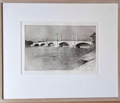 Wolf Kahn, Memorial Bridge, Springfield, Mass, firmato, datato e iscritto, incorniciato