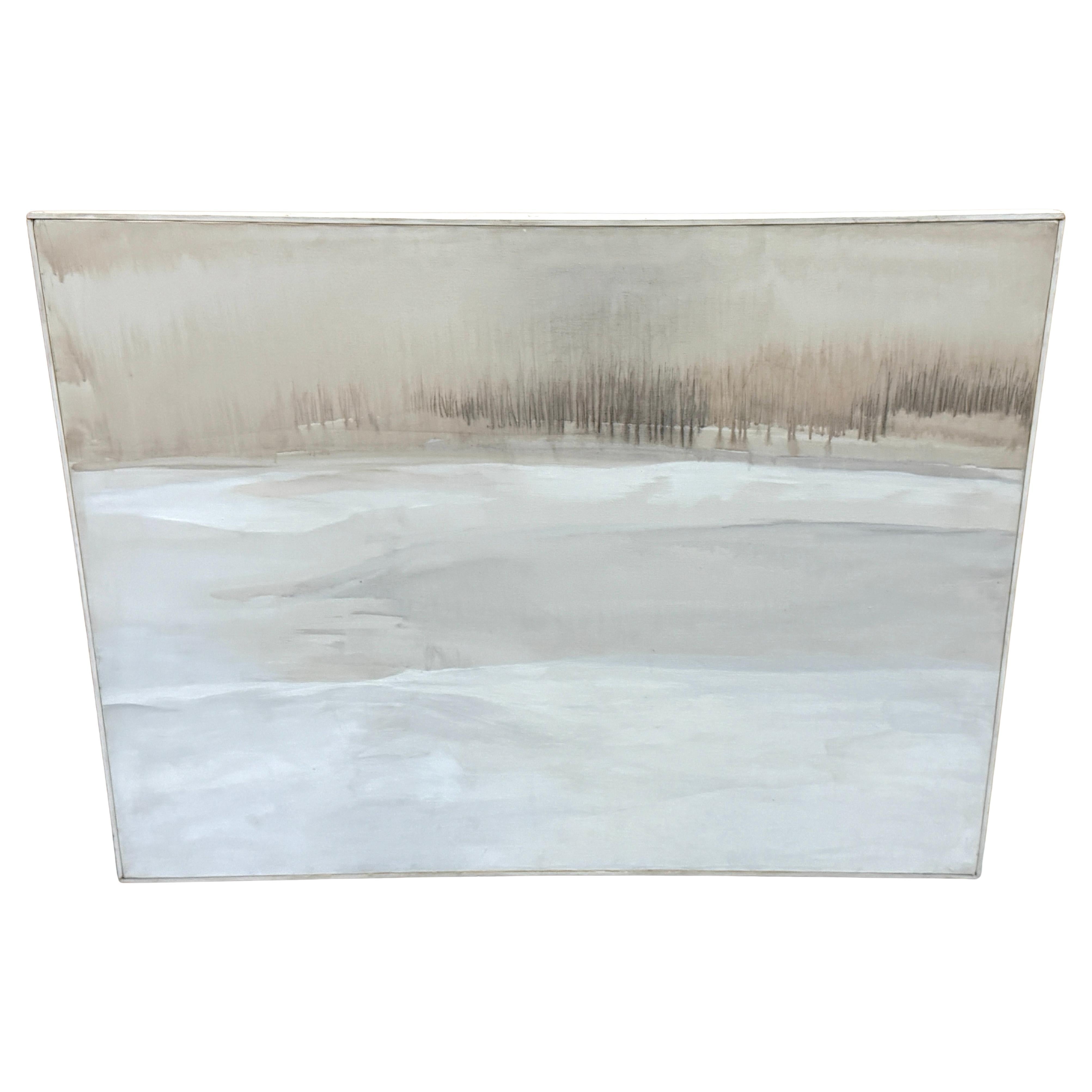 Wolf Kahn School Tonal Winter Landscape, Circa 1980s