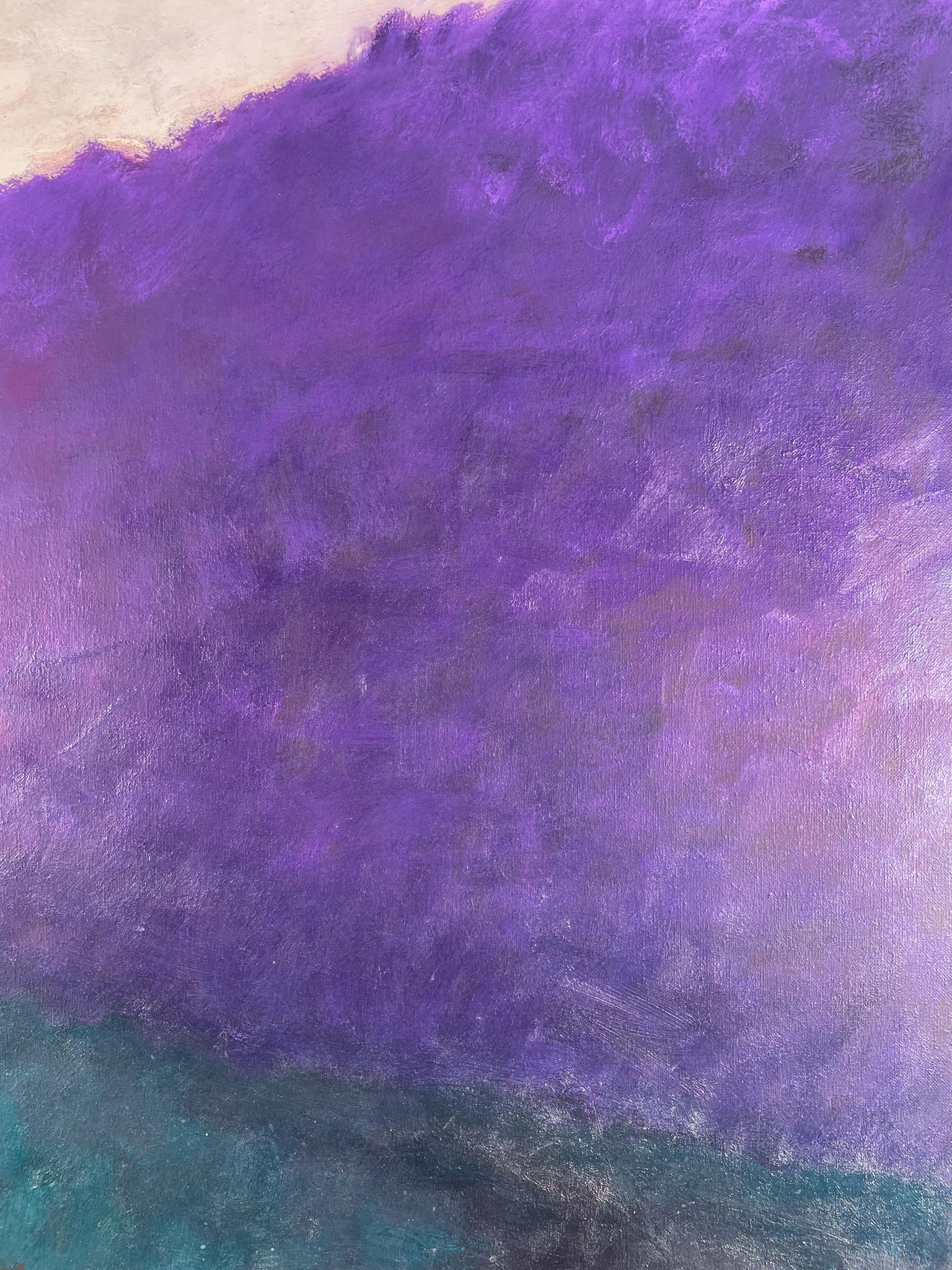 Gelbglitzernd glitzerndes Set (Violett), Abstract Painting, von Wolf Kahn