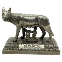 Wolf of Rome Roma Romulus and Remus 1930s Souvenir Building Architectural Model