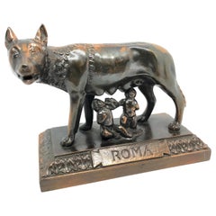 Loup de Rome Rome Romulus et Remus 1960s Souvenir Bâtiment Modèle Architectural