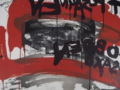 El Grito,  Hombre de negro - Litografía original firmada a mano - Ltd 85 cop (Fluxus)