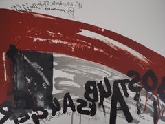 El Grito,  Ataque Nocturno - Litografía original firmada a mano - Ltd 85 cop (Fluxus)