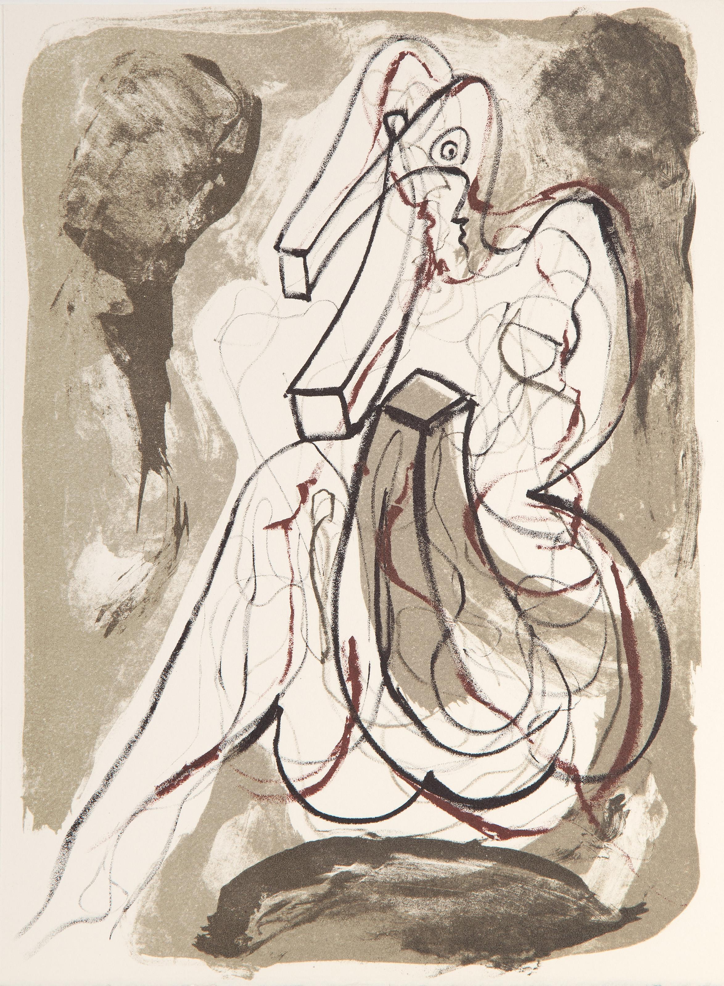  Wolf Vostell, Deutscher (1932 - 1998) -  Voeux Banque De La Cite, Jahr: 1990, Medium: Lithographie auf Arches, Auflage: 500, Größe: 11.5 x 8.5 in. (29.21 x 21.59 cm), Drucker: Clot Bramsen, Herausgeber: Galerie Lavignes-Bastille, Beschreibung: Aus