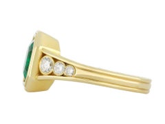 Wolfers Frères 2.5 Carat Colombian Emerald and Diamond Ring, circa 1970