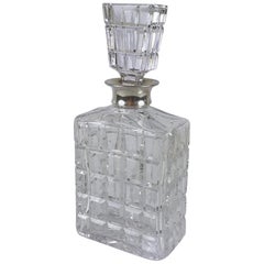 Wolfers Freres Crystal Decanter and Lid with Silver Collar