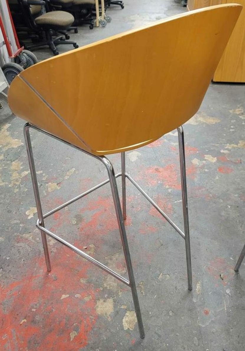 Late 20th Century Wolfgang C R Mezger for Davis Furniture Scandinavian Modern Barstools, C. 1970s