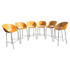 Wolfgang C.R. Mezger für Davis Furniture Skandinavische Moderne Barhocker, C 1970er Jahre