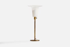 Wolfgang Haase, Large "Basis" Table Lamp, Brass, Acrylic, Sweden, 1967