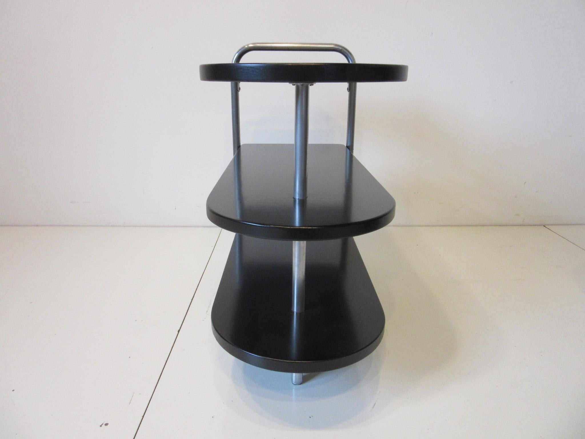 Wolfgang Hoffman Side Table Deco Tri Tiered for Howell In Good Condition In Cincinnati, OH