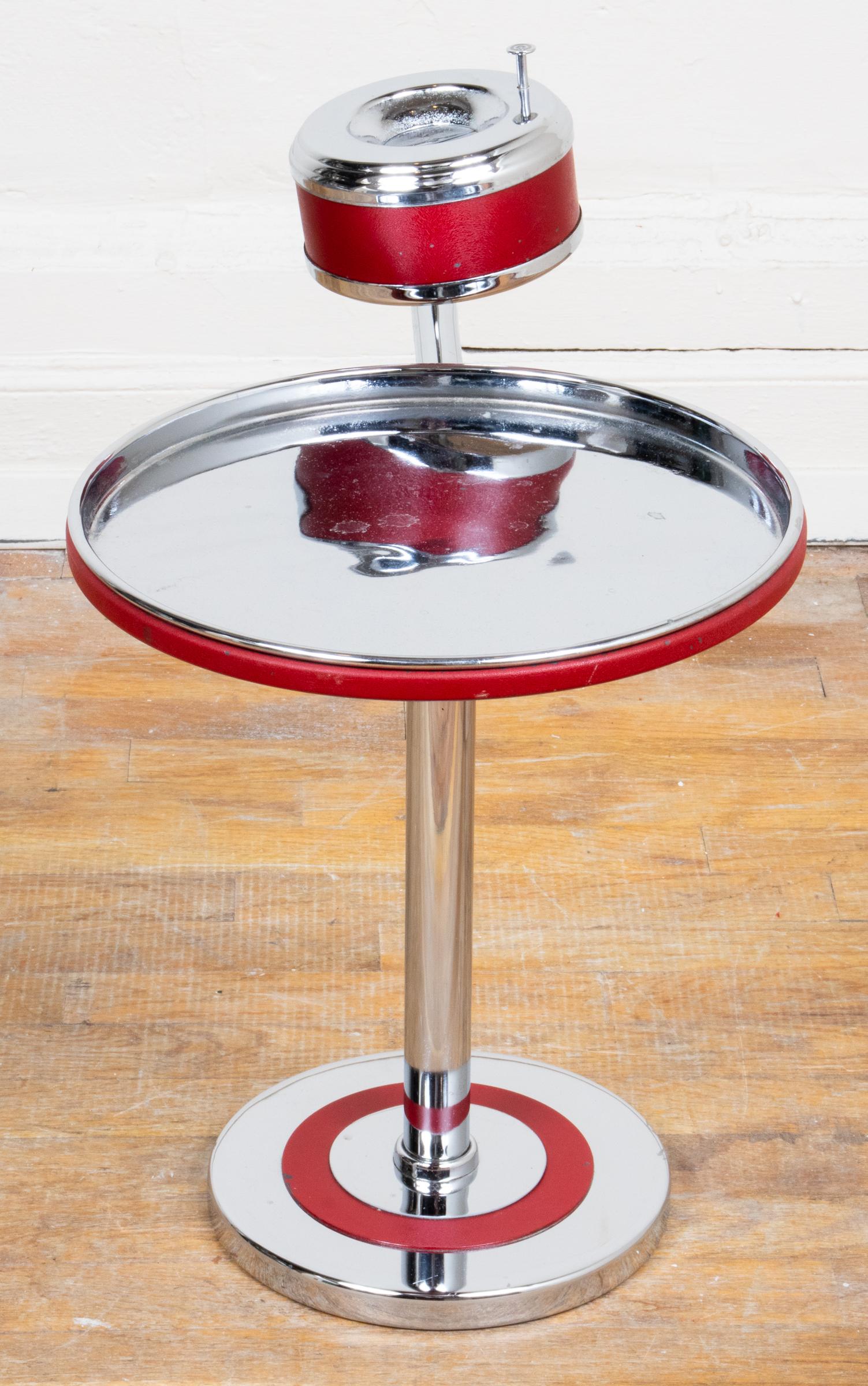 American Wolfgang Hoffman for Howell Art Deco Chrome and Enamel Smoking / Cocktail Table