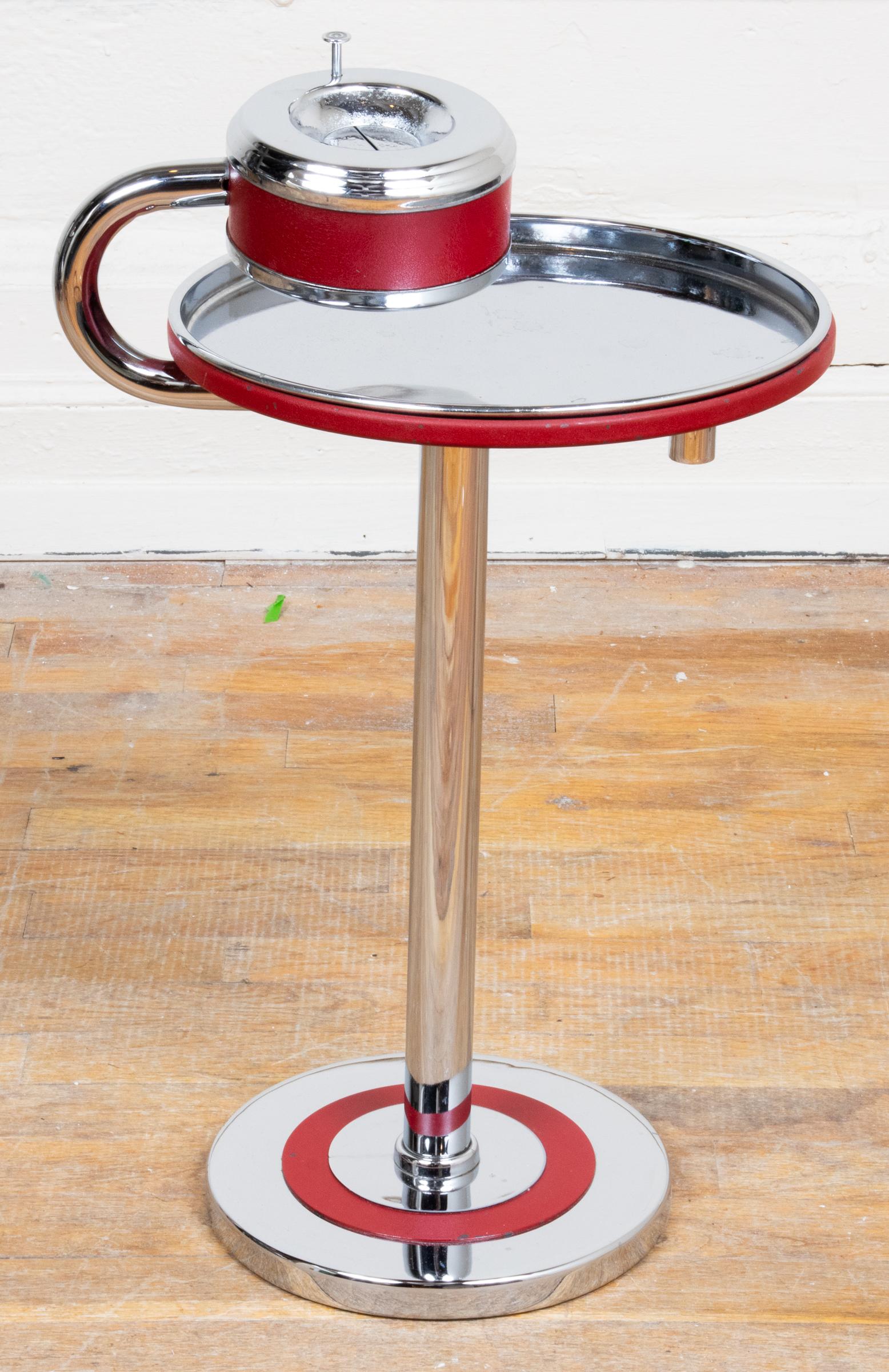 Wolfgang Hoffman for Howell Art Deco Chrome and Enamel Smoking / Cocktail Table In Good Condition In New York, NY
