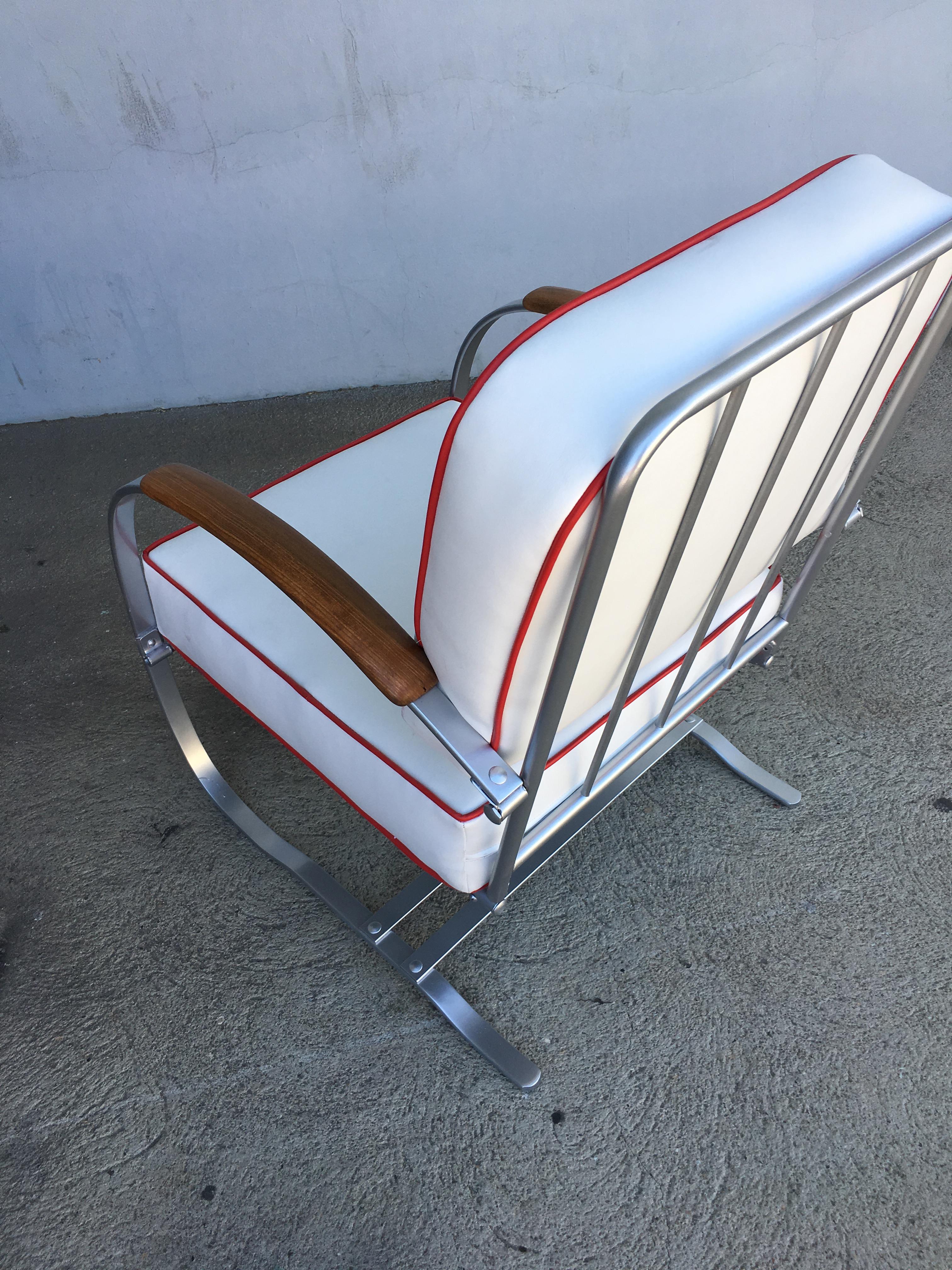 American Wolfgang Hoffmann Chrome Springer Lounge Chair for Howell