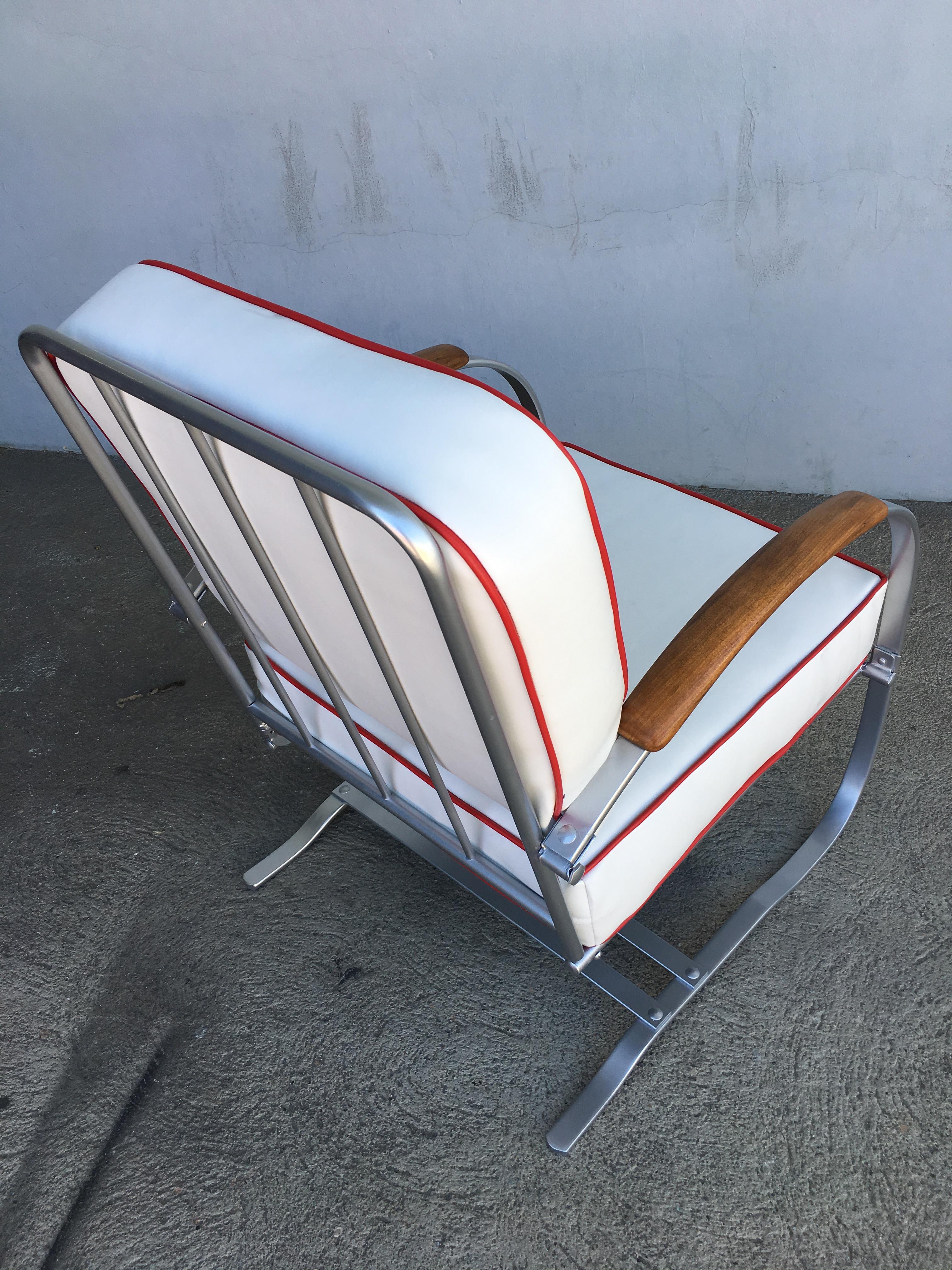 Mid-20th Century Wolfgang Hoffmann Chrome Springer Lounge Chair for Howell