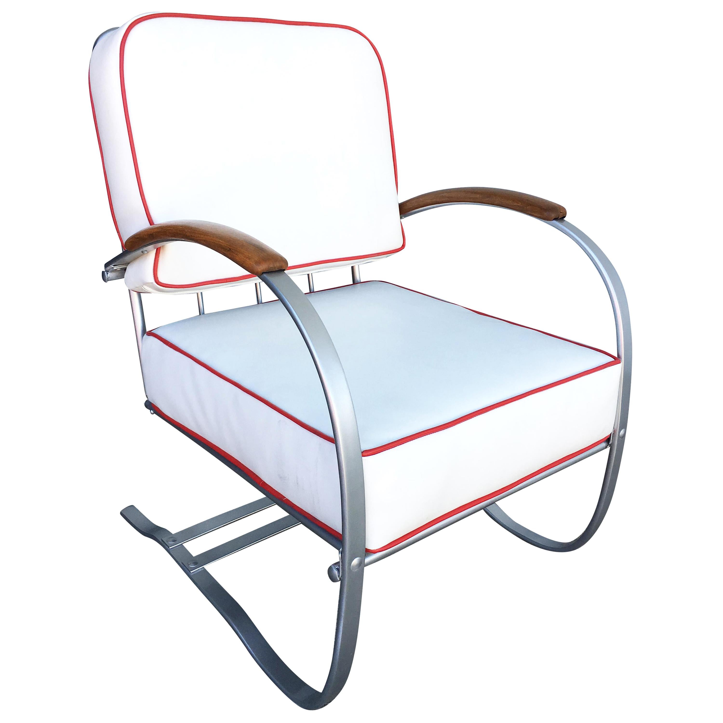 Wolfgang Hoffmann Chrome Springer Lounge Chair for Howell
