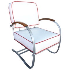 Wolfgang Hoffmann Chrome Springer Lounge Chair für Howell