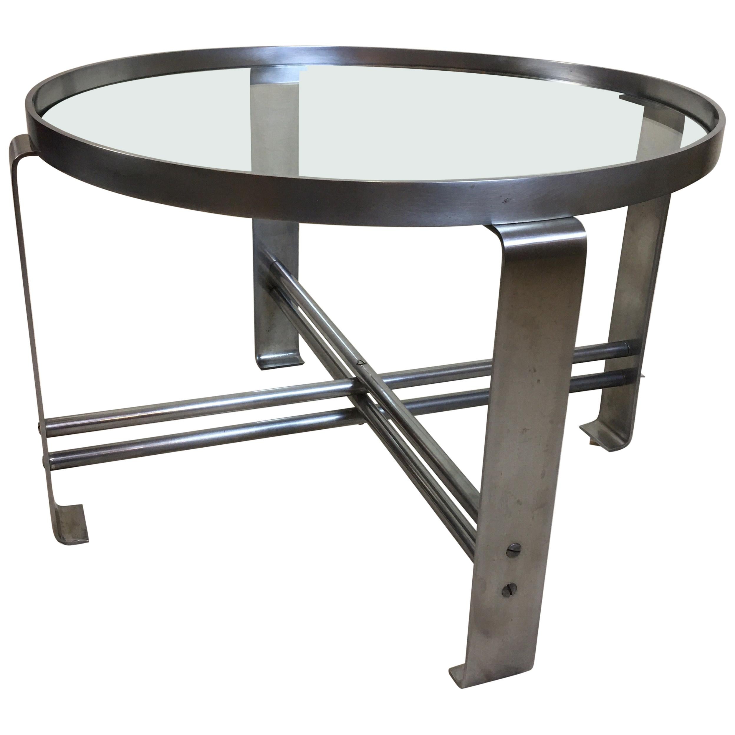 Wolfgang Hoffmann for Howell Round Chrome Coffee Table