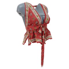 Wolfgang Joop for WUNDERKIND SS-2008 Cotton and Silk Backless Flower Print Top