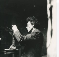 Alberto Giacometti in seinem Atelier in Paris 1963