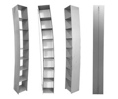Wolfgang Laubersheimer Verspantes Bibliothek Regal Pentagon Gruppe Bücherregal Stahl