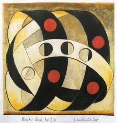 "Nudo cinético nº 2/4" Pintura abstracta representacional de nudos Obra sobre papel