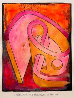 "Sketch No.35/5: The Knotted Castle" Abstract Representational Painting on Paper