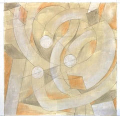 "Tangled Knot" Pittura astratta rappresentativa di un nodo cinetico su carta