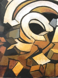 "Topología con Nudo 1/2" Pintura abstracta representativa de nudos Obra sobre papel