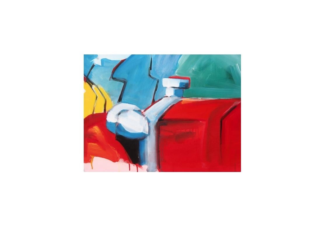 Tedesco Wolfgang Loesche (nato nel 1947, Gotha, Germania) Acrilico firmato, Pop Art Donald Duck in vendita