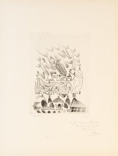Village, Abstract Etching by Wolfgang Paalen