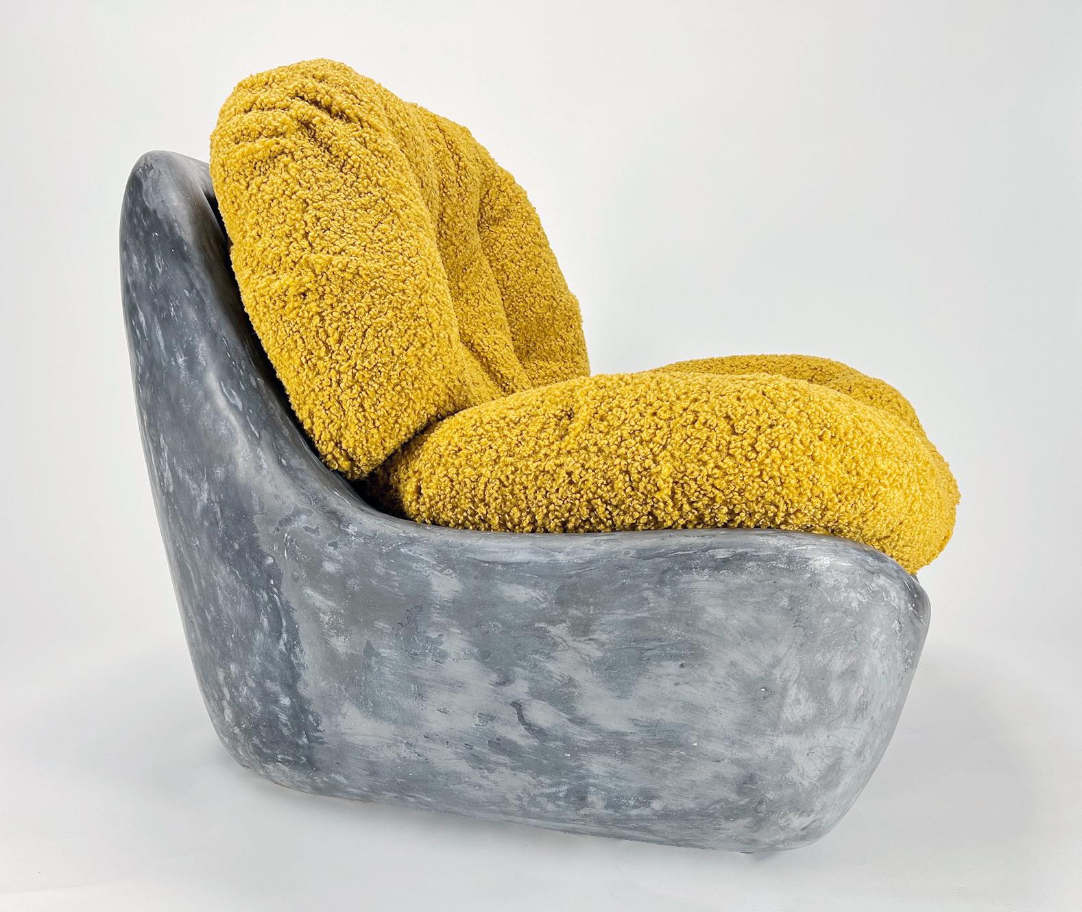 Hand-Crafted Wolfie Chair - Contemporary Plaster Chair by Artist Gabriel Anderson