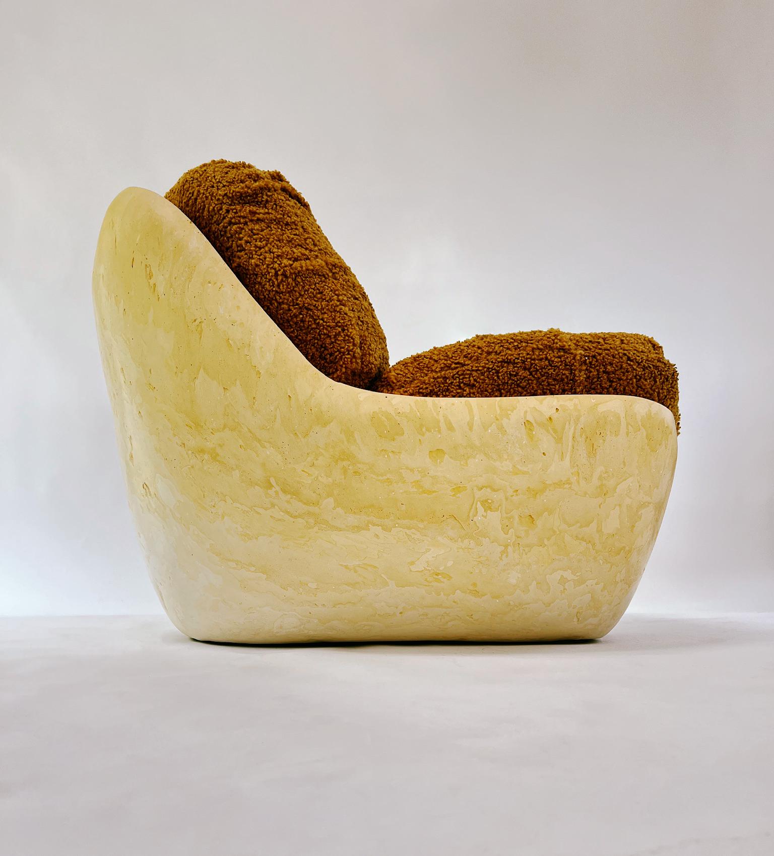Contemporary Wolfie Chair in Yellow by Dean&Dahl, REP by Tuleste Factory For Sale