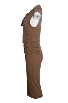 Wolford, brown draped stretch dress